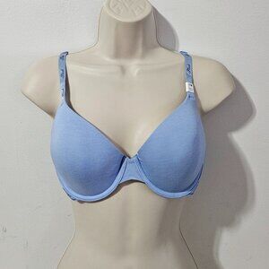 VS PINK Wear Everywhere T-Shirt Lightly Lined Bra - 38B - Light Blue - 26785298
